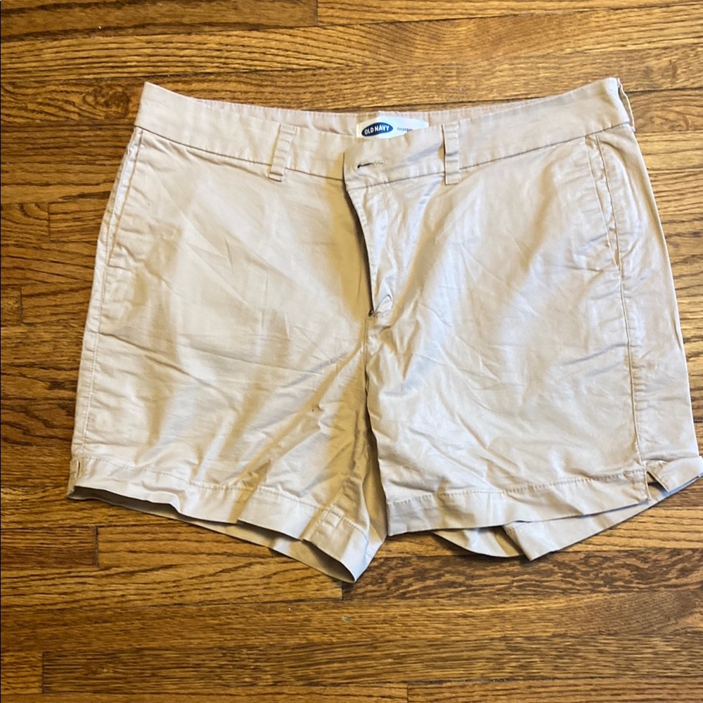 Old Navy Tan Bermuda Shorts Casual Cotton Blend
